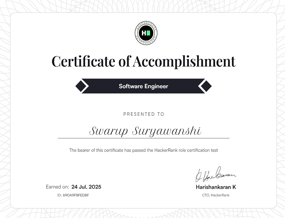 Software Engineer Certified