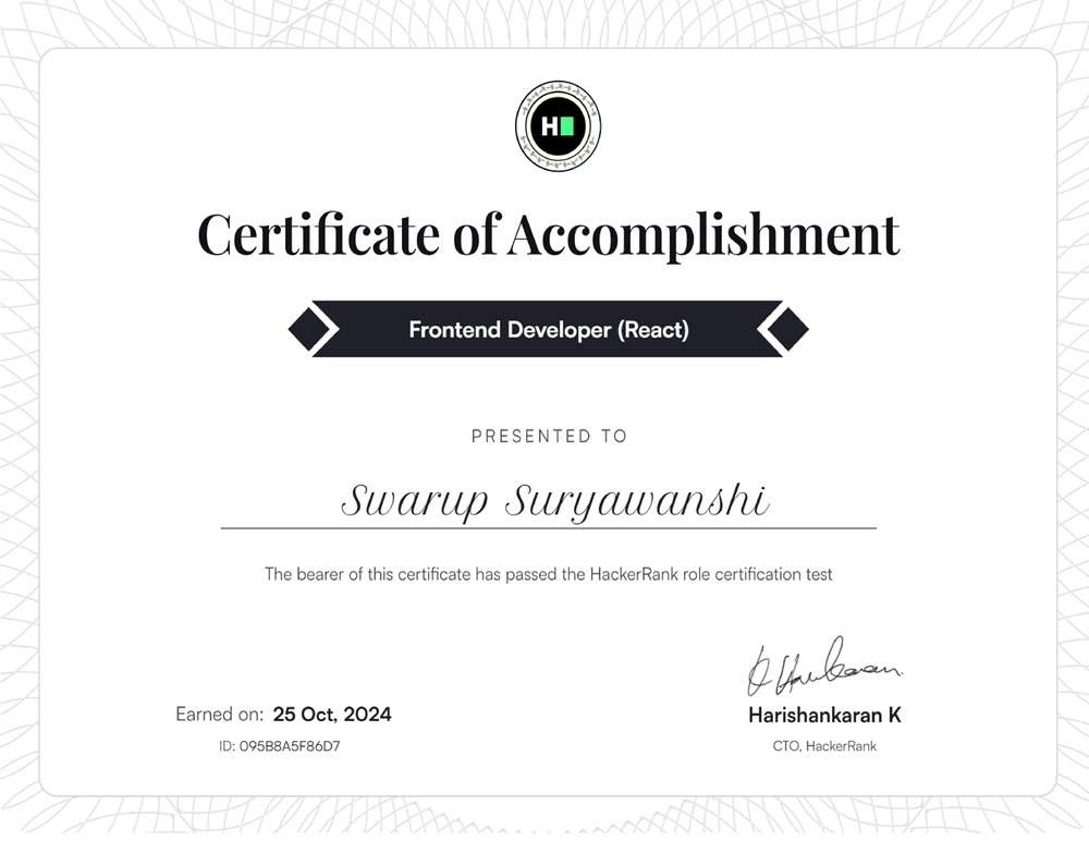Frontend Developer Certified